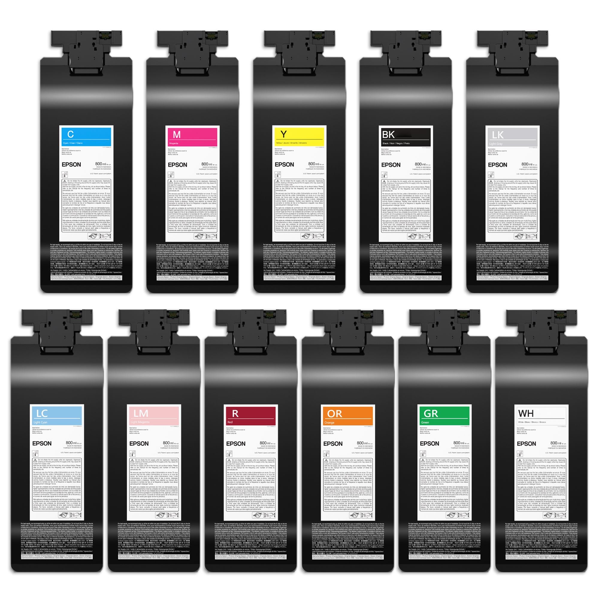 Epson UltraChrome GS3 T51N 11-Color Ink Set - 800ml Eco Printers Epson 