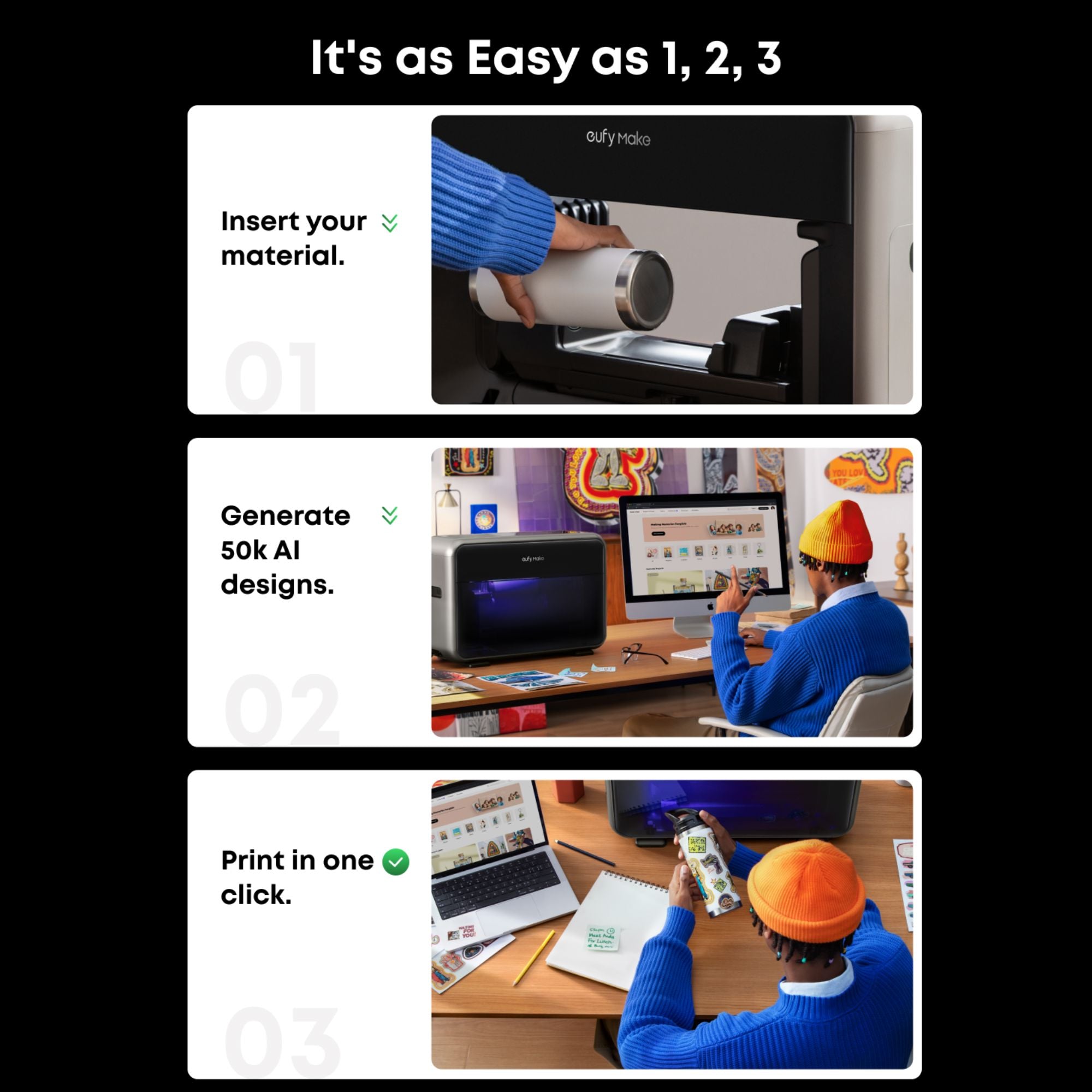 eufyMake E1 UV DTF & Direct To Object 3D-Texture Printer - 13" x 16.5" DTF Bundles Eufymake 