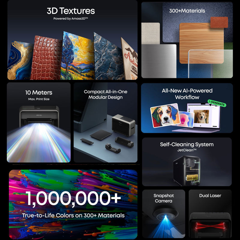 eufyMake E1 UV DTF & Direct To Object 3D-Texture Printer - 13" x 16.5" DTF Bundles Eufymake 