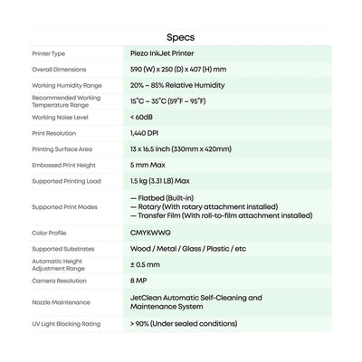 eufyMake E1 UV DTF & Direct To Object 3D-Texture Printer - 13" x 16.5" DTF Bundles Eufymake 