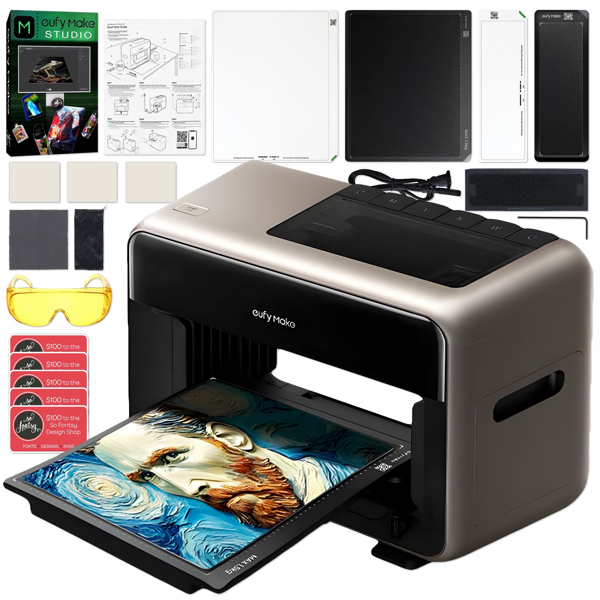 eufyMake E1 UV DTF & Direct To Object 3D-Texture Printer - 13" x 16.5" DTF Bundles Eufymake 
