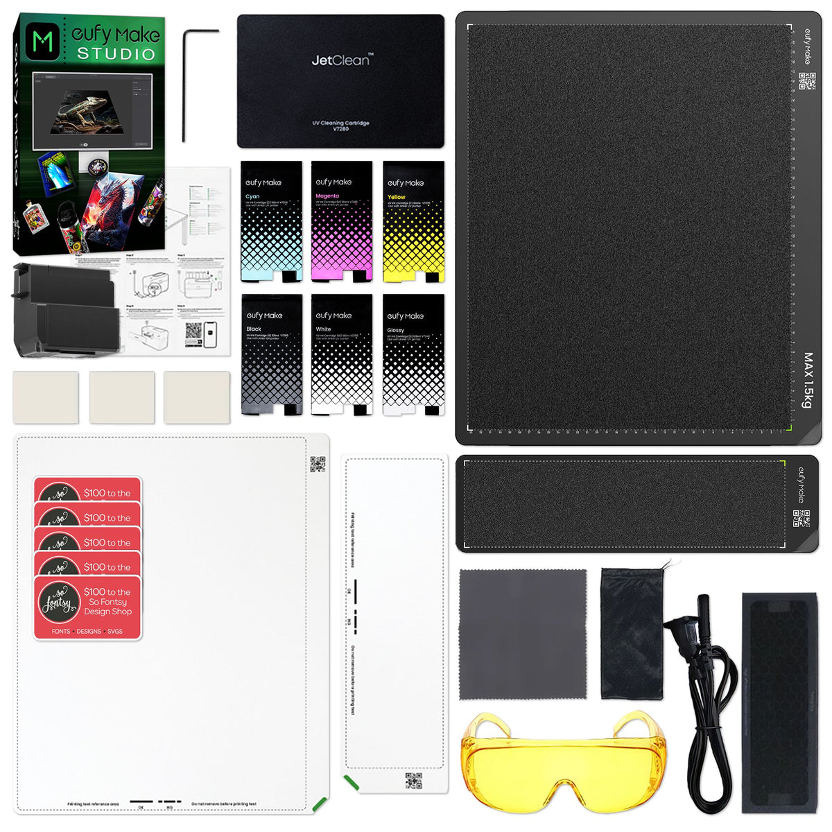 eufyMake E1 UV DTF &amp; Direct To Object 3D-Texture Printer Deluxe Bundle DTF Bundles Eufymake 