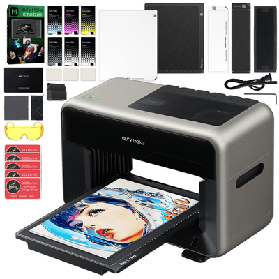 eufyMake E1 UV DTF &amp; Direct To Object 3D-Texture Printer &amp; Ink Bundle Swing Design 1