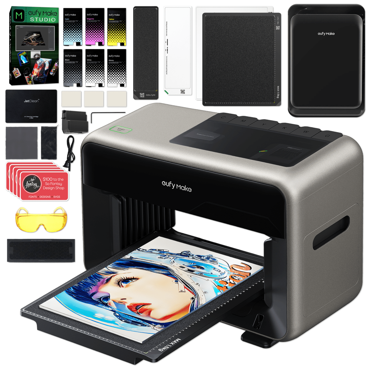eufyMake E1 UV DTF &amp; Direct To Object Printer, Ink, P1 Air Purifier Swing Design 2