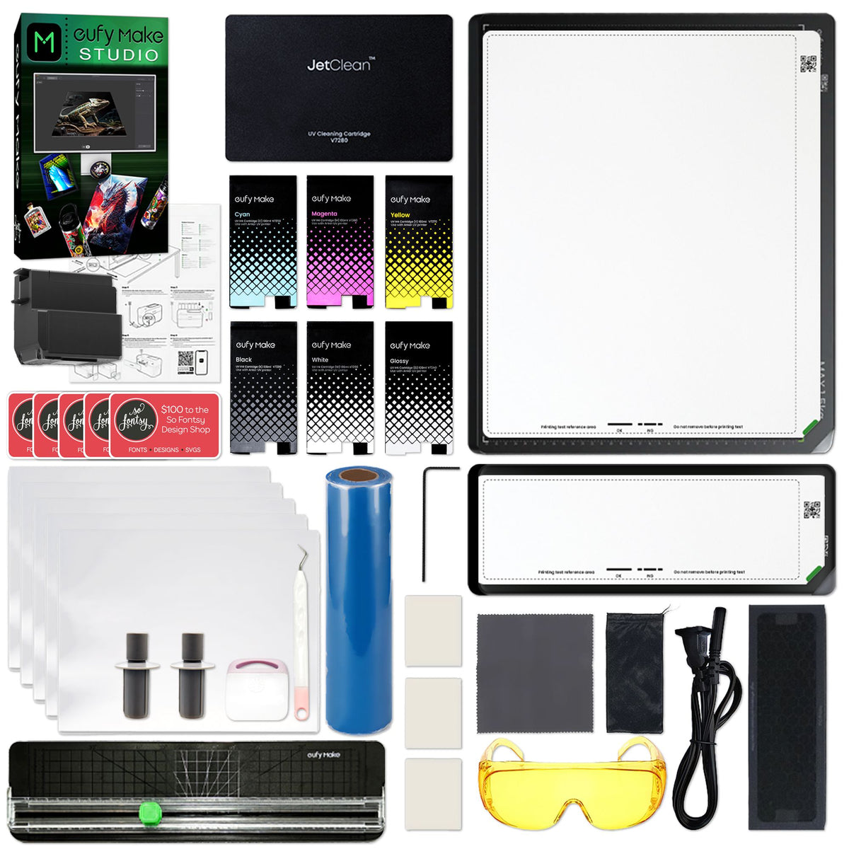 eufyMake E1 UV DTF &amp; Direct To Object Printer w/ UV DTF Laminator &amp; Ink DTF Bundles Eufymake 