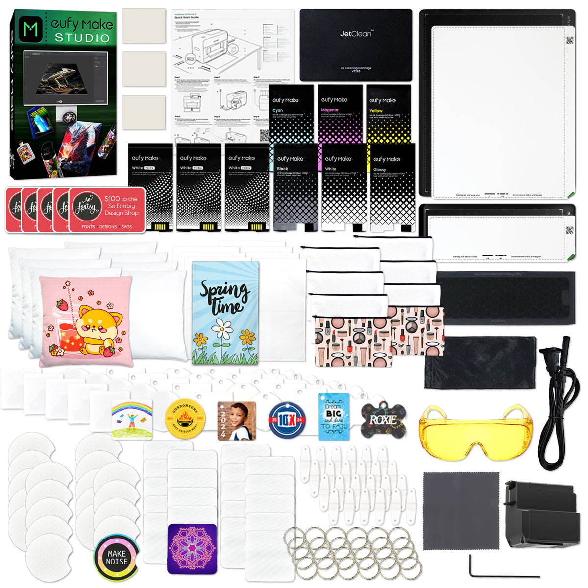 eufyMake E1 UV DTF &amp; DTO Printer with Flexible White Ink Set for Soft Goods DTF Bundles Eufymake 