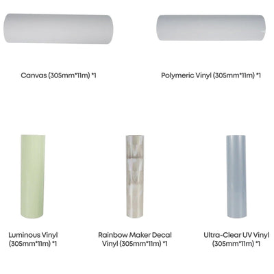 eufyMake E1 UV Printer Roll-to-Roll DTF Vinyl Films Variety Pack - 5 Rolls - Swing Design