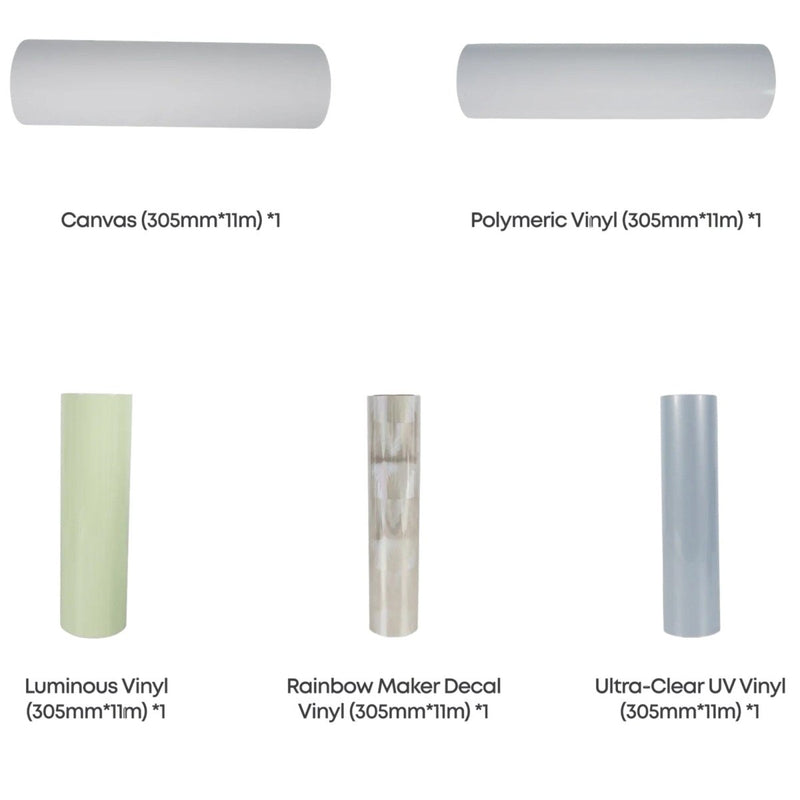 eufyMake E1 UV Printer Roll-to-Roll DTF Vinyl Films Variety Pack - 5 Rolls - Swing Design