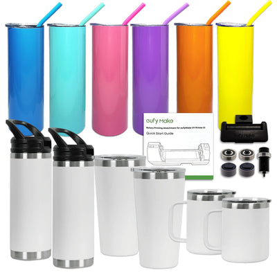 eufyMake E1 UV Rotary Printing Attachment & Blanks Bundle DTF Eufymake 