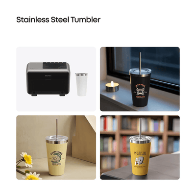 eufyMake Stainless Steel Tapered Tumblers – 2 Pack Swing Design 3