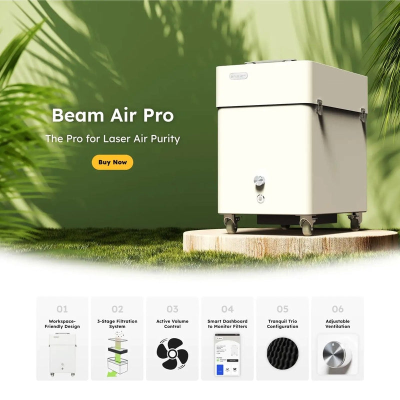 FLUX Beam Air PRO 3 Layer Universal Fume Extractor Swing Design 9