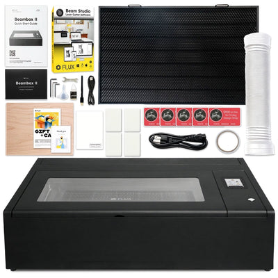 FLUX Beambox II 55W C02 Laser Cutter &amp; Engraver Bundle Swing Design 1