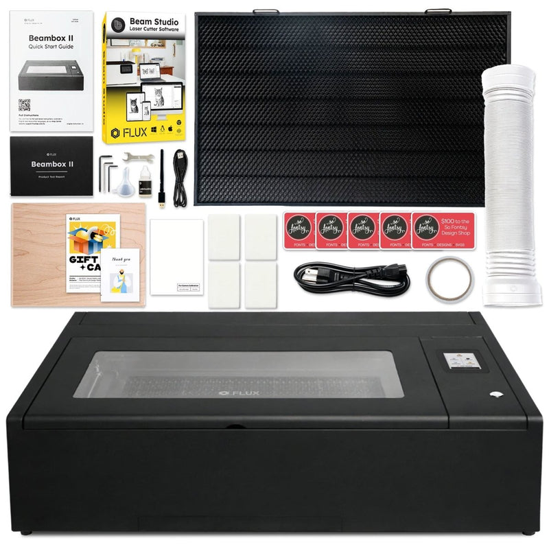 FLUX Beambox II 55W C02 Laser Cutter & Engraver Bundle Swing Design 1