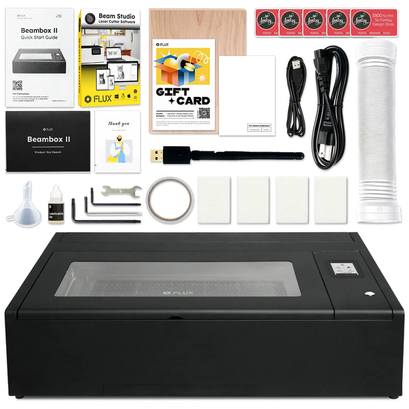 FLUX Beambox II 55W C02 Acrylic Laser Cutters in Stock | Swing Design
