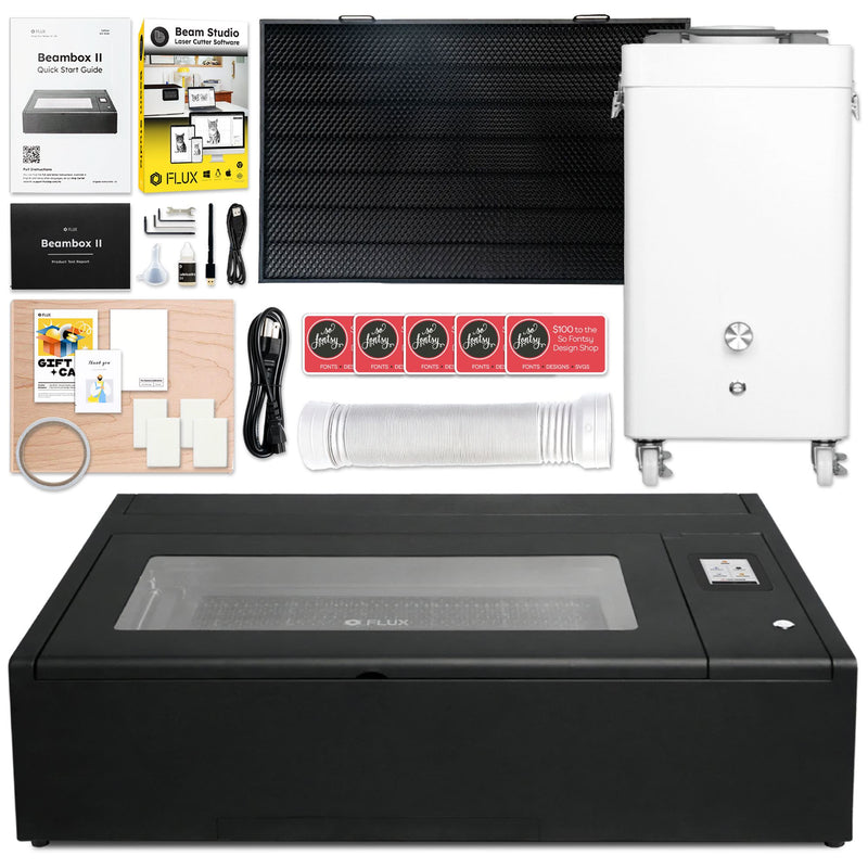 FLUX Beambox II 55W C02 Acrylic Laser Cutters in Stock | Swing Design
