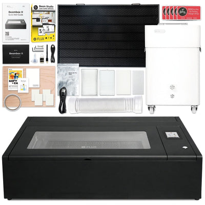 FLUX Beambox II 55W C02 Laser Cutter & Engraver with Air FilterWith Beam PRO Air Filter +$800 - Swing Design2