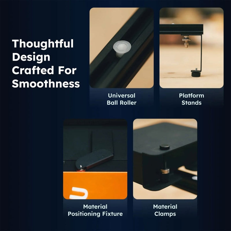 FLUX Beambox II Passthrough & Open Bottom Frame with Auto Feeder Extension Pack - Swing Design7