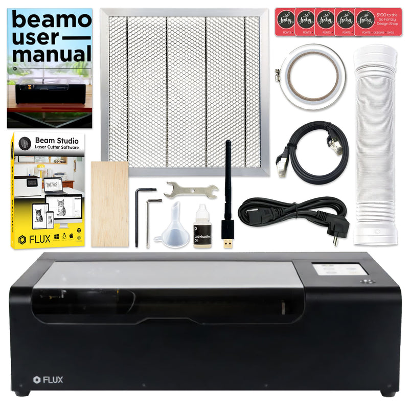 Flux Beamo 30W C02 Laser Cutter & Engraver Bundle Laser Engraver Flux 