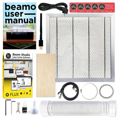 Flux Beamo 30W C02 Laser Cutter & Engraver Bundle Laser Engraver Flux 