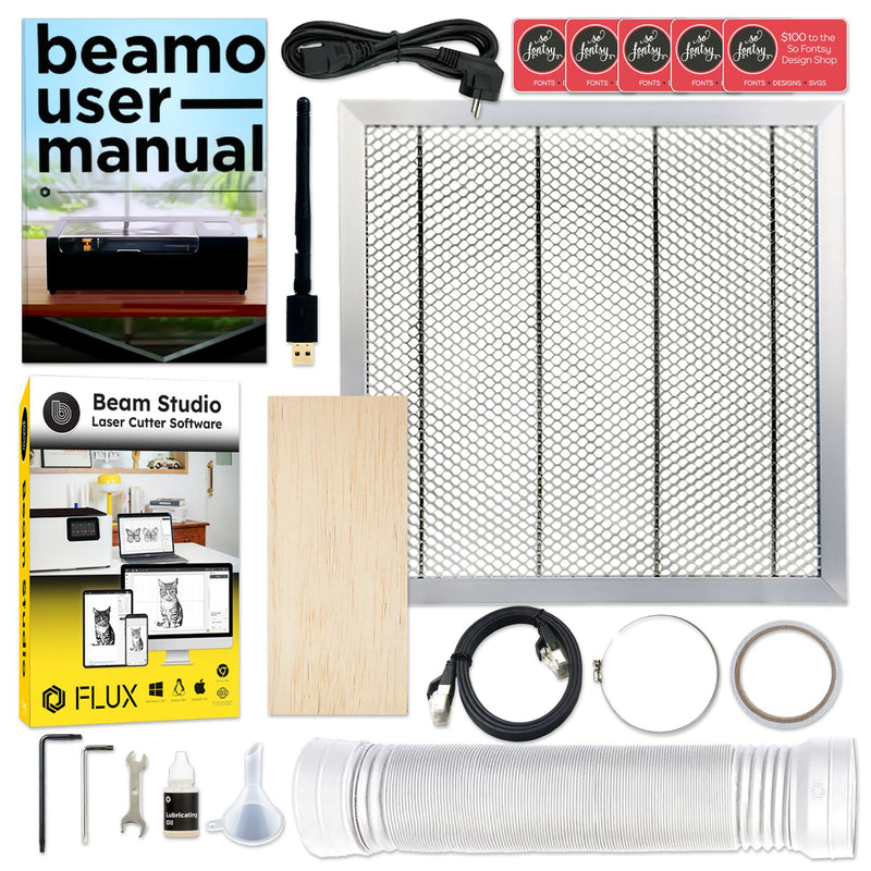 Flux Beamo 30W C02 Laser Cutter & Engraver Bundle Laser Engraver Flux 