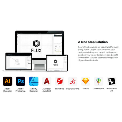 Flux Beamo 30W C02 Laser Cutter & Engraver Bundle Laser Engraver Flux 
