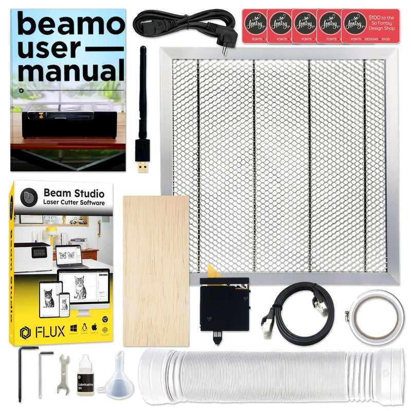 FLUX Beamo 30W C02 Laser Cutter & Engraver with Autofocus Attachment - Swing Design4