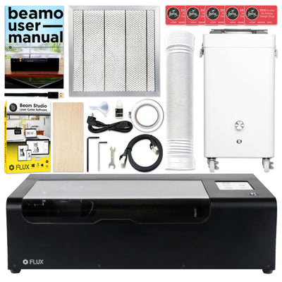 FLUX Beamo 30W C02 Laser Cutter &amp; Engraver with Beam Air Filter Laser Engraver Flux 