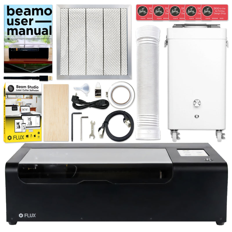 FLUX Beamo 30W C02 Laser Cutter & Engraver with Beam Air Filter Laser Engraver Flux 