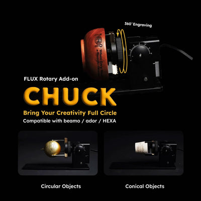 FLUX Beamo 4-in-1 Rotary Attachment Laser Engraver Accessories Flux 