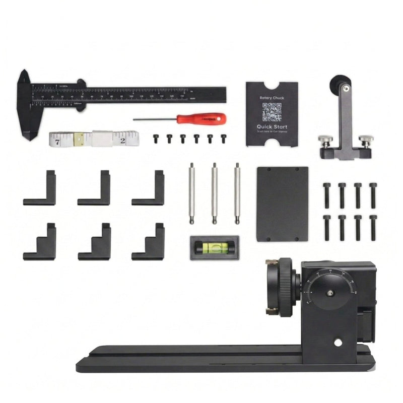 FLUX Beamo 4-in-1 Rotary Attachment with Chuck Riser - Swing Design1