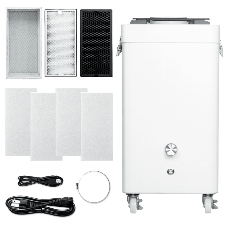 FLUX Beamo II 30W C02 Laser Cutter & Engraver with Riser, Rotary, Air Filter Swing Design 4
