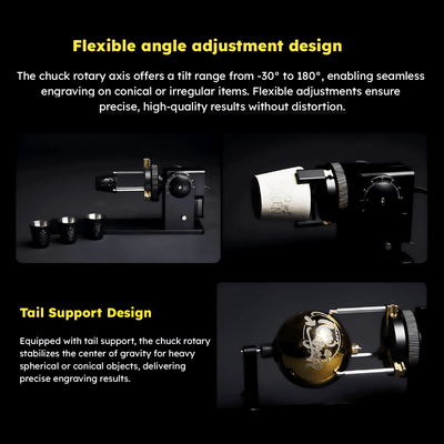 FLUX Beamo II 4-in-1 Rotary Attachment with Extension Riser Base Swing Design 11