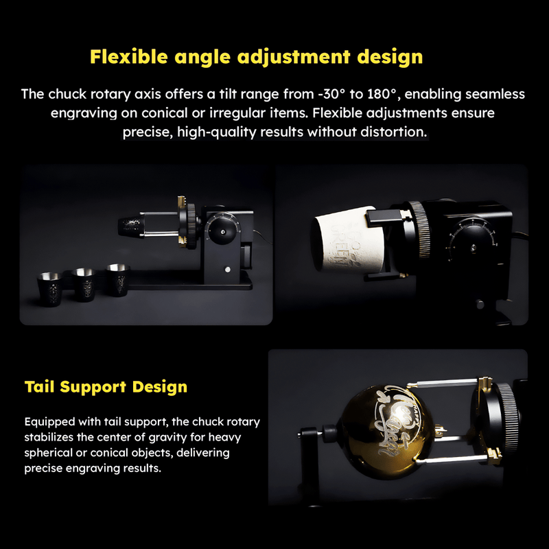 FLUX Beamo II 4-in-1 Rotary Attachment with Extension Riser Base Swing Design 11