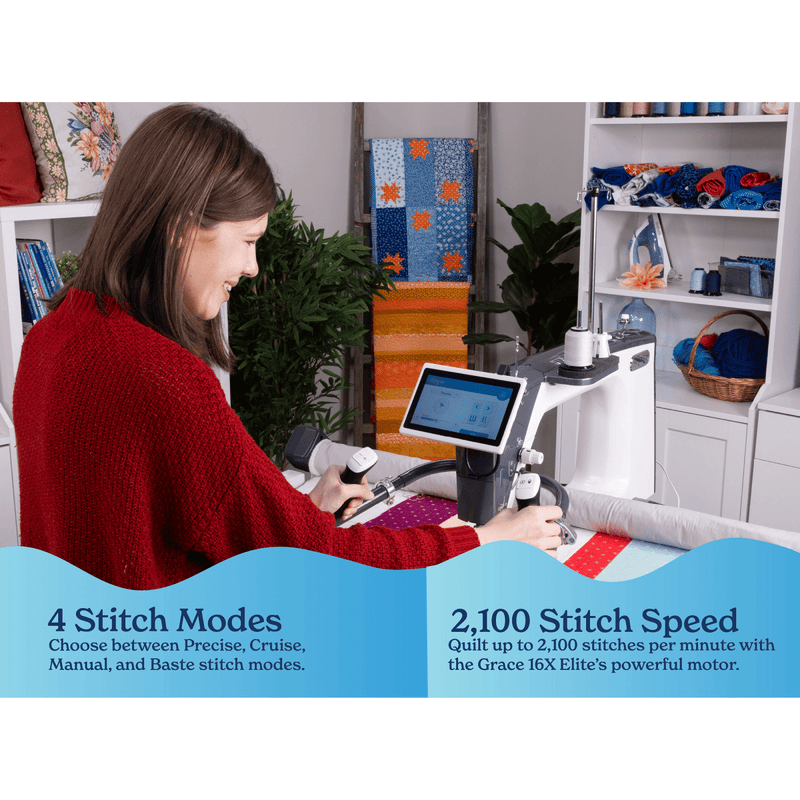Grace 16X Elite Longarm Quilting Machine Swing Design 12