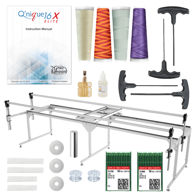 Grace 16X Longarm Bundle with Free Q-Zone Queen Quilting Frame Swing Design 4