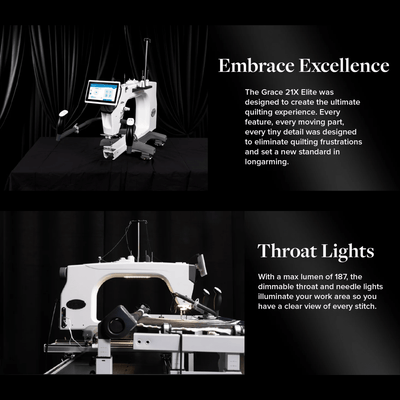 Grace 21X Elite Longarm Quilting Machine Swing Design 33