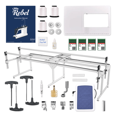 Grace Little Rebel Bundle with Q-Zone Queen Quilting Frame Swing Design 3
