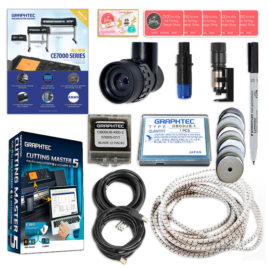 Graphtec CE7000-130AKZ PLUS - 50" Vinyl Cutter w/ BONUS Software Graphtec Bundle Graphtec 