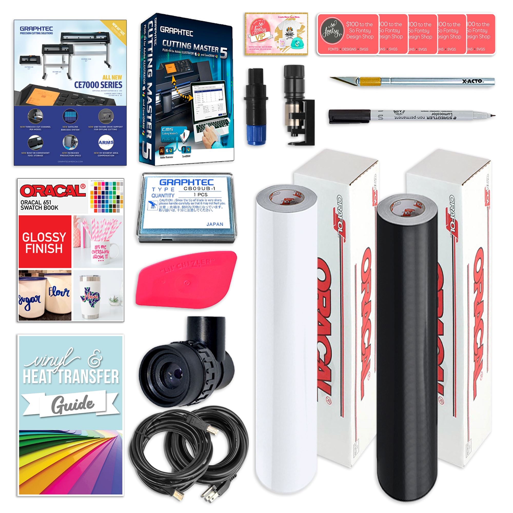 Graphtec CE7000-60 PLUS - 24" Professional Bundle, BONUS Software & Warranty Graphtec Bundle Graphtec 