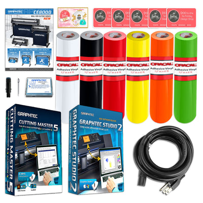 Graphtec CE8000-40 15in Vinyl Cutter w/ Oracal Bundle, Software & 2 Year Warranty Graphtec Bundle Graphtec 