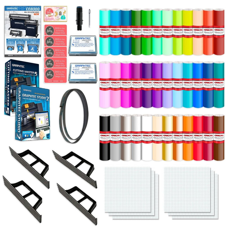 Graphtec CE8000-40 15in Vinyl Cutter w/ Sheet Feeder & Accessories BundleEthernet Only - Swing Design2