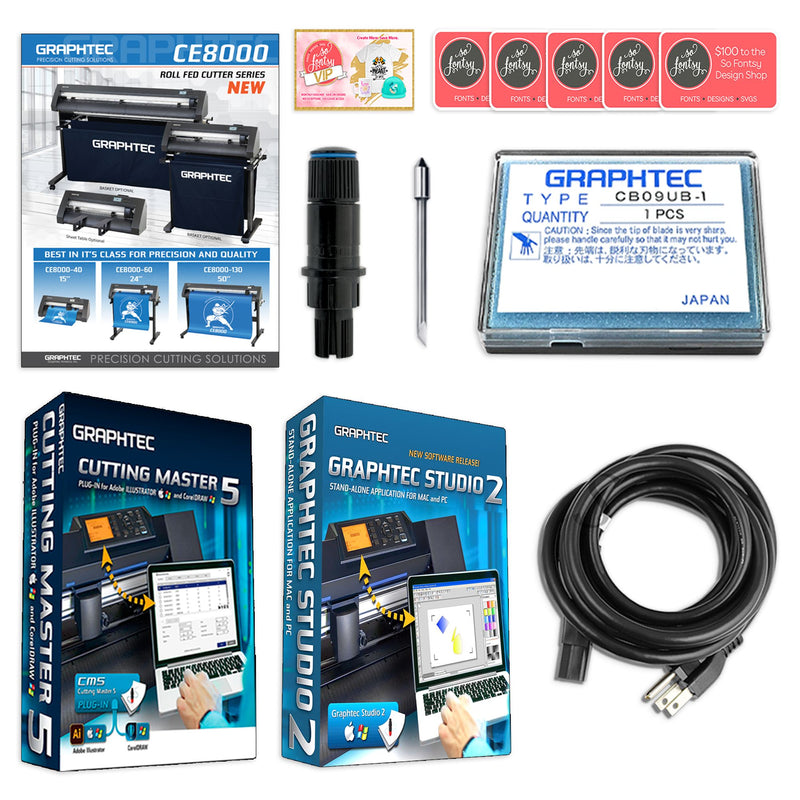 Graphtec CE8000-40 15in Vinyl Cutter w/ Software & 2 Year Warranty Graphtec Bundle Graphtec 