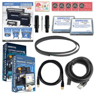 Graphtec CE8000-60 24in Vinyl Cutter w/ Stand, Software & 2 Year Warranty Graphtec Bundle Graphtec 