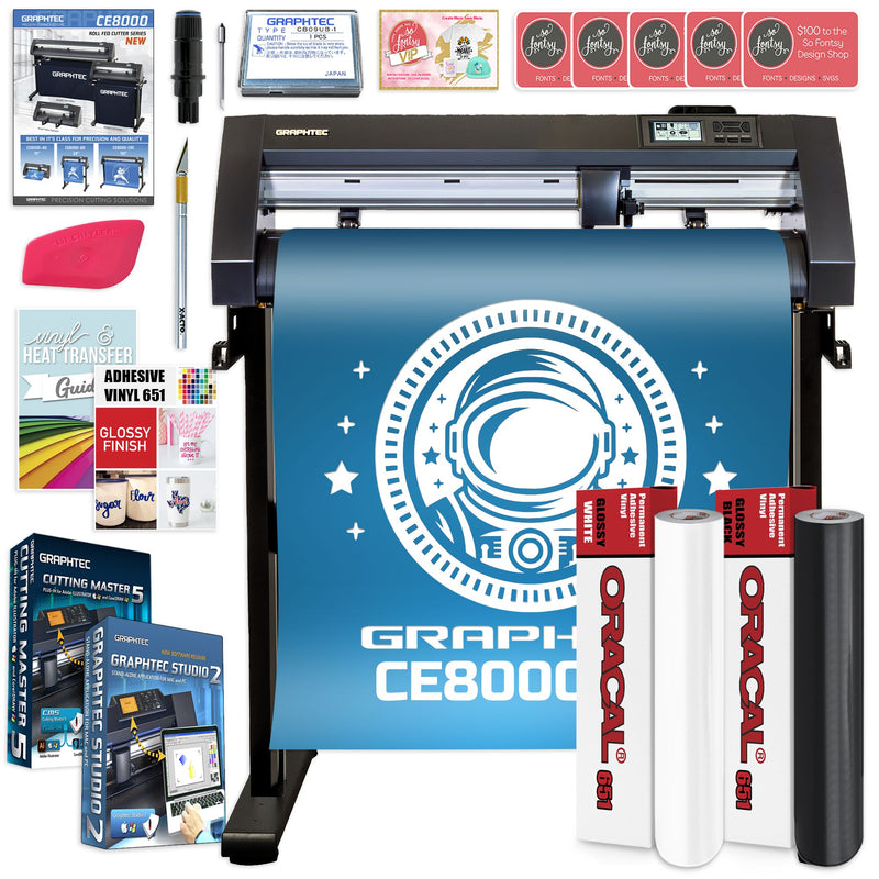 Graphtec CE8000-60 24in Vinyl Cutter with Professional Bundle & Software Graphtec Bundle Graphtec Ethernet Only 