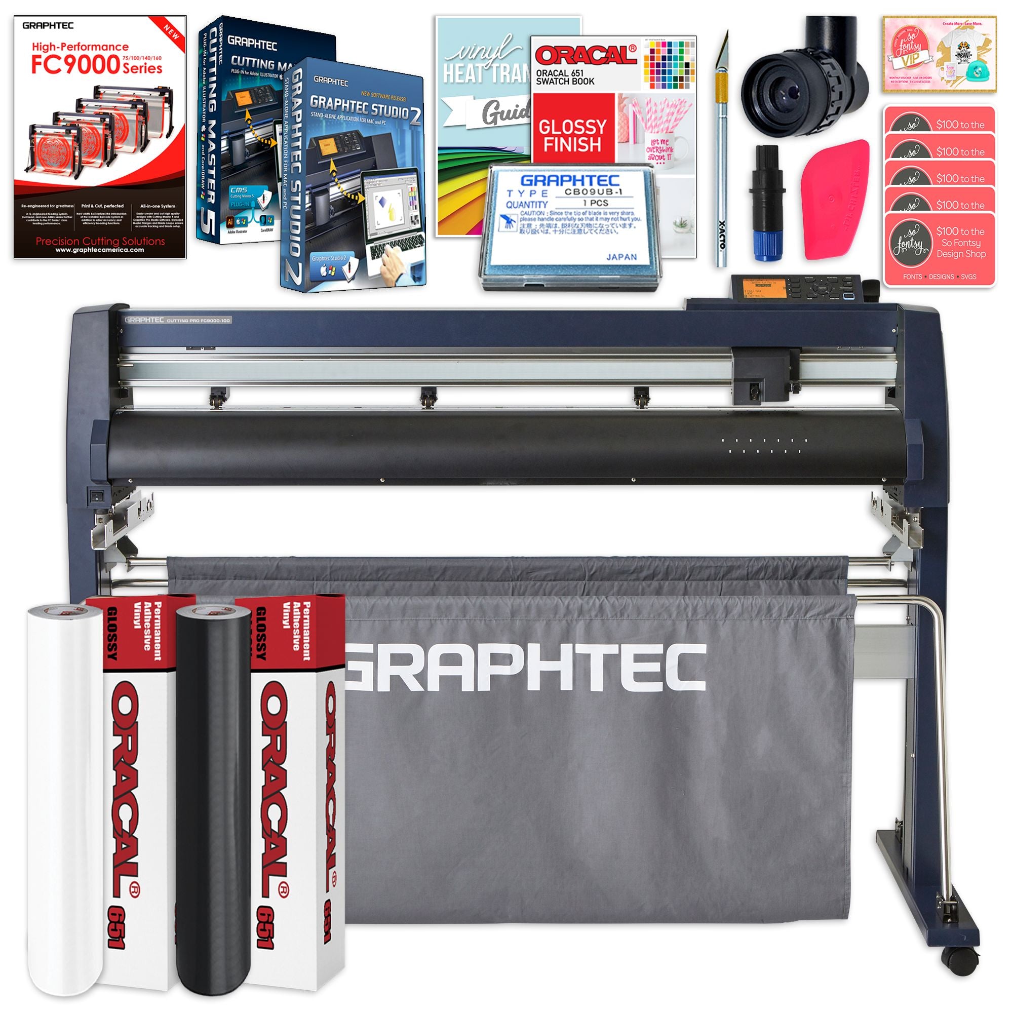 Graphtec FC9000-100 42" Cutter w/ Bundle, Software & 3 Year Warranty Graphtec Bundle Graphtec 
