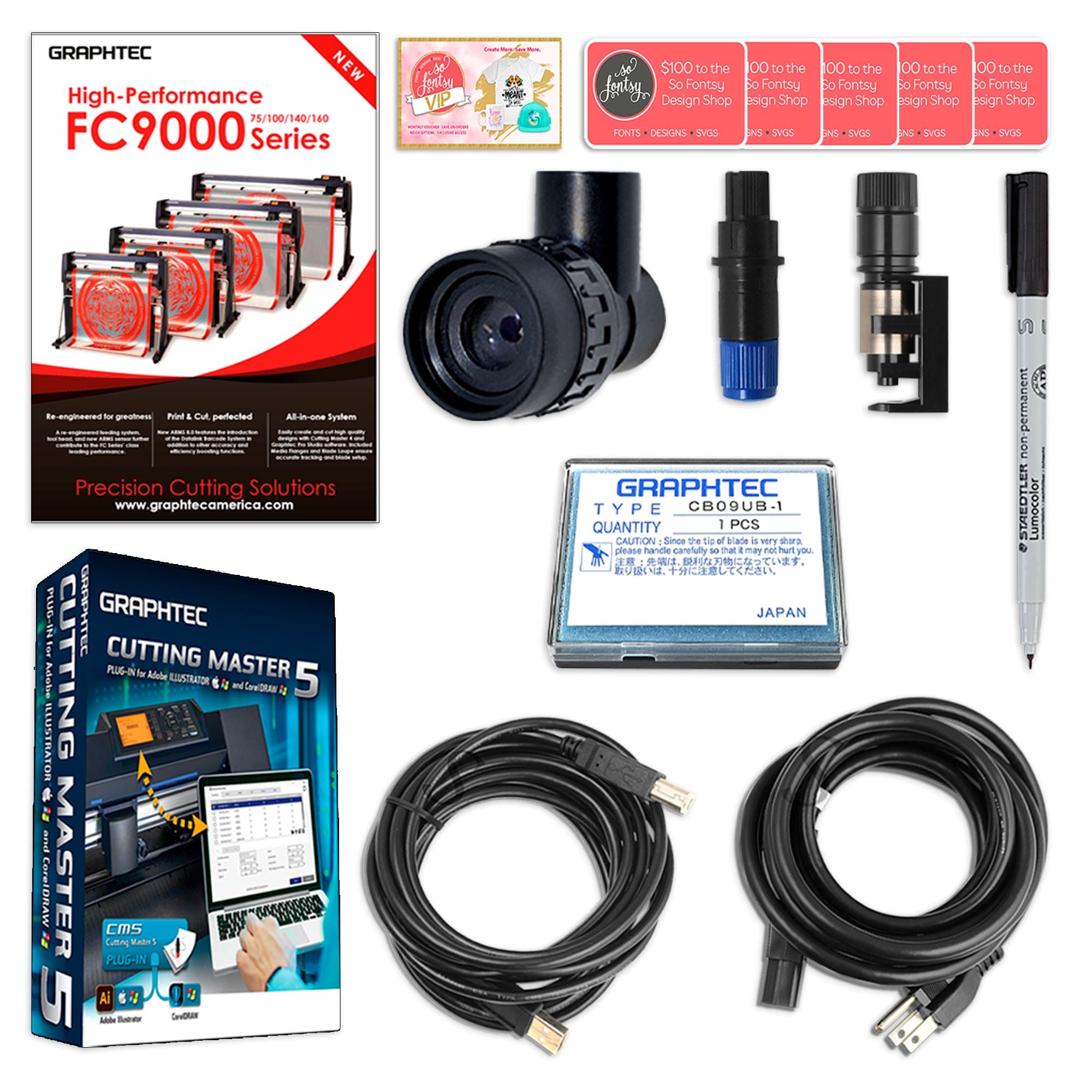 Graphtec FC9000-75 30" Vinyl Cutter w/ BONUS Software & 3 Year Warranty Graphtec Bundle Graphtec 