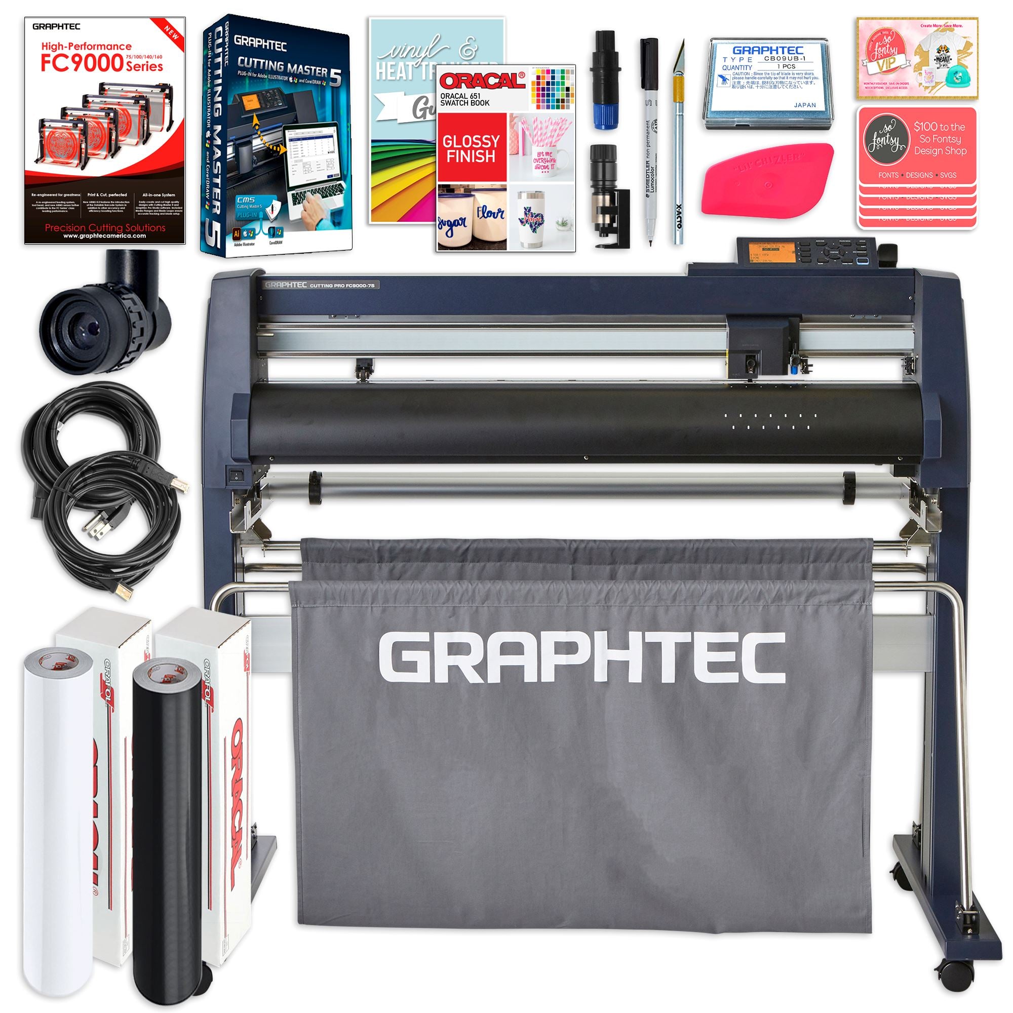 Graphtec FC9000-75 30" Vinyl Cutter w/ BONUS Software, Bundle & 3 Year Warranty Graphtec Bundle Graphtec 