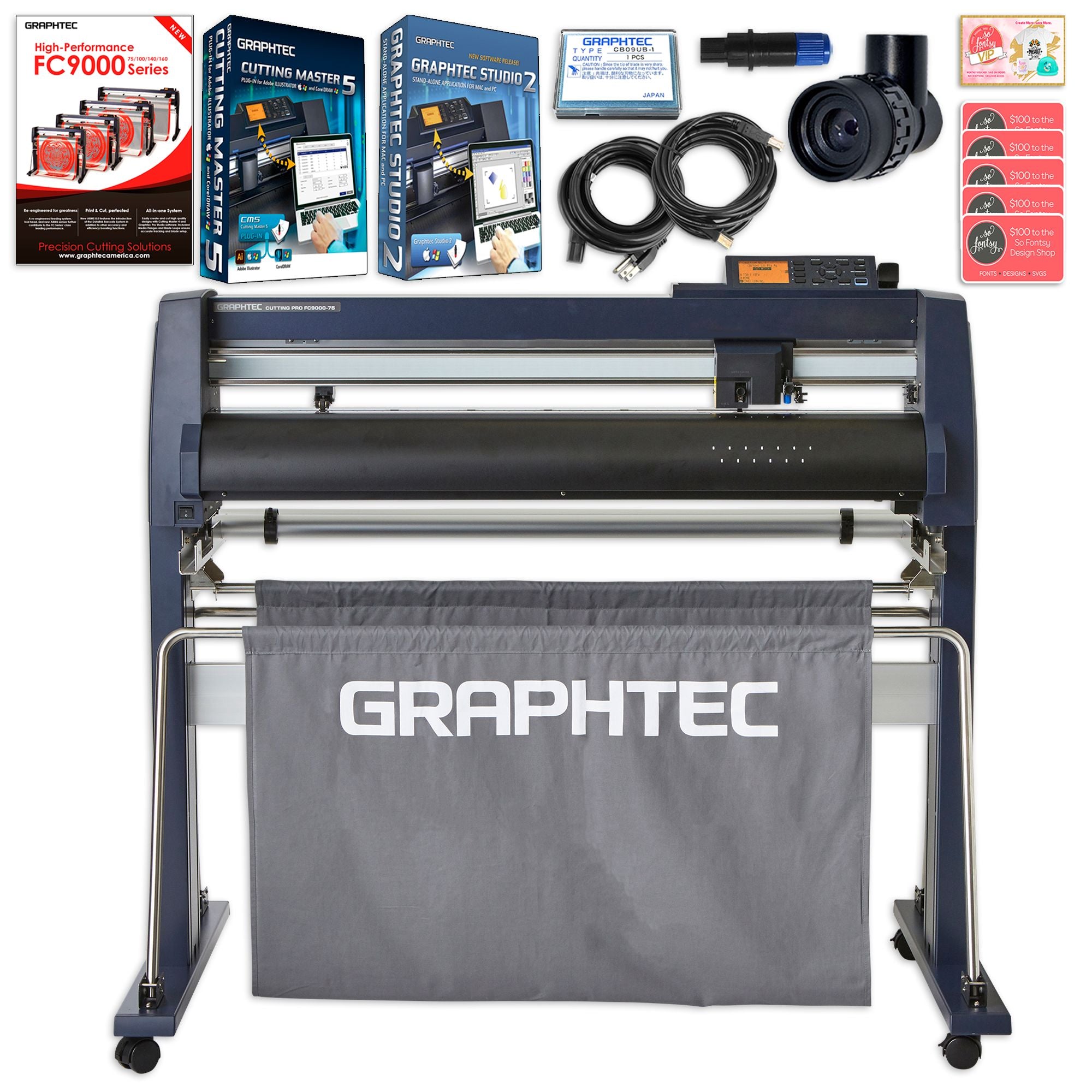 Graphtec FC9000-75 30" Vinyl Cutter w/ Software & 3 Year Warranty Graphtec Bundle Graphtec 