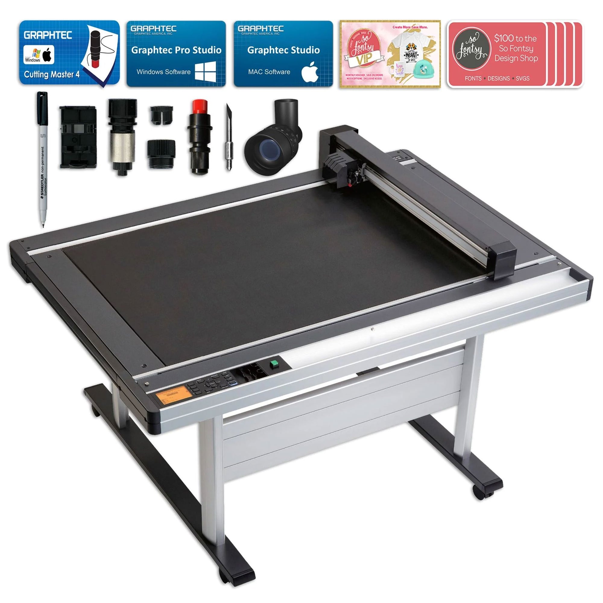 Graphtec FCX4000-60 ES Flatbed Cutter - 38.4" x 25.9" with Bonus Software Graphtec Bundle Graphtec 