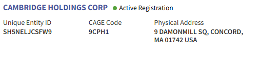 Swing Design is Registered with SAM.gov | Machines for Military & Government Buyers